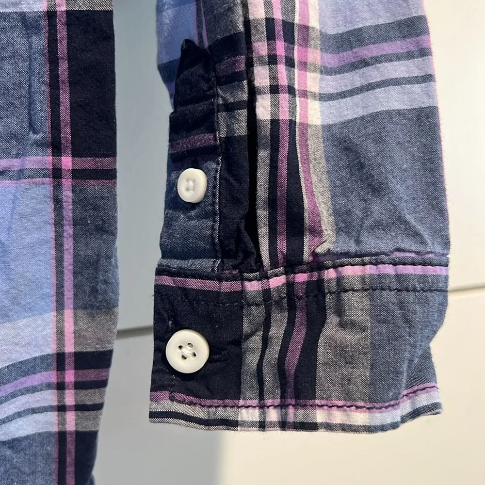 Gymboree Boys Plaid dress up Shirt - Blue and Purple